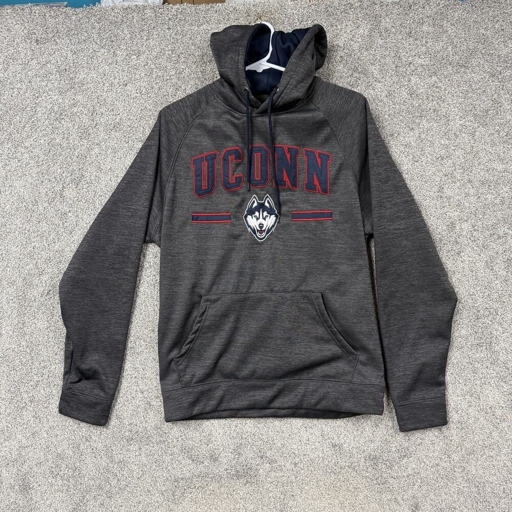 Connecticut Tigers Hoodie Sweatshirt Mens Medium Gray NCAA College Colosseum